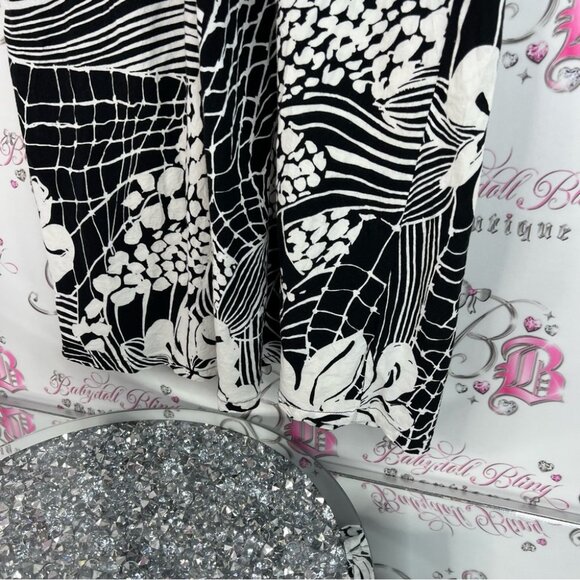 Jams World dress tropical boho abstract Monochrome Leaf Pattern Dress hippie - Picture 6 of 10